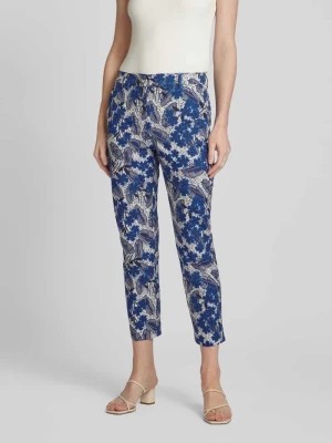 Zdjęcie produktu Spodnie o kroju stretch fit z kwiatowym nadrukiem model ‘RAVELLO’ Weekend Max Mara