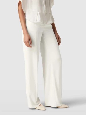 Zdjęcie produktu Spodnie o kroju wide leg fit z zakładkami w pasie i wpuszczanymi kieszeniami w stylu francuskim Calvin Klein Womenswear