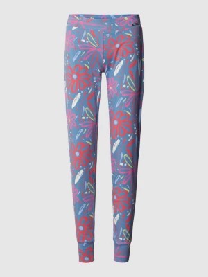 Zdjęcie produktu Spodnie od piżamy o kroju slim fit z kwiatowym nadrukiem na całej powierzchni SKINY