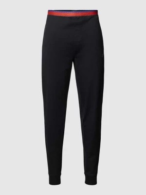 Zdjęcie produktu Spodnie od piżamy z elastycznym pasem w kontrastowych kolorach Boss