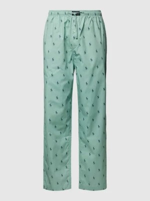 Zdjęcie produktu Spodnie od piżamy z tunelem i nadrukiem z motywem na całej powierzchni Polo Ralph Lauren Underwear