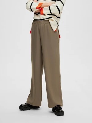 Zdjęcie produktu SELECTED FEMME Spodnie "Tinni - Relaxed" w kolorze khaki rozmiar: 34/L30