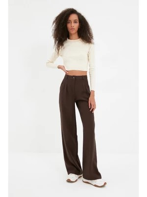 Zdjęcie produktu trendyol Spodnie w kolorze brązowym rozmiar: 38