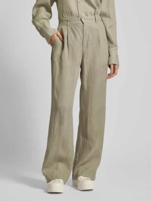 Zdjęcie produktu Spodnie z lnu w jednolitym kolorze Gina Tricot