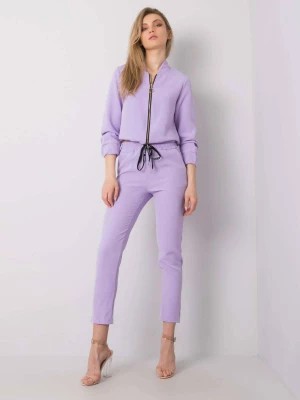 Zdjęcie produktu Spodnie z materiału jasny fioletowy casual materiałowe Merg