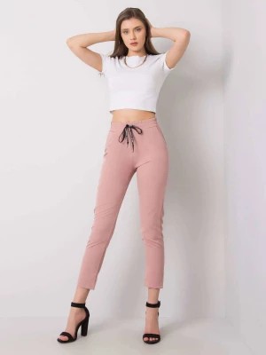 Zdjęcie produktu Spodnie z materiału jasny różowy casual materiałowe Merg