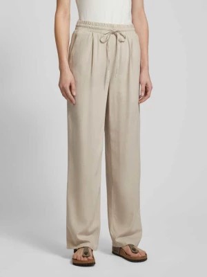 Zdjęcie produktu Spodnie z mieszanki wiskozy i lnu z szeroką nogawką i elastycznym pasem Vero Moda