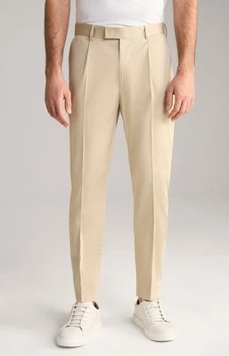 Zdjęcie produktu Spodnie z zakładkami Bennet w kolorze beżowym Joop