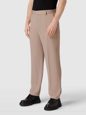 Zdjęcie produktu Spodnie z zakładkami w pasie o kroju regular fit z dodatkiem wiskozy model ‘Teagen’ HUGO