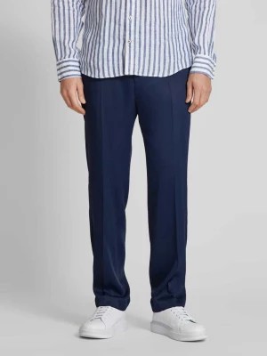 Zdjęcie produktu Spodnie z zakładkami w pasie o kroju regular fit z dodatkiem wiskozy model ‘Teagen’ HUGO