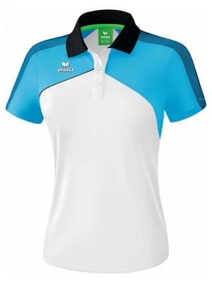 Zdjęcie produktu erima Sportowa koszulka polo "Premium One 2.0" w kolorz biało-turkusowym rozmiar: 36