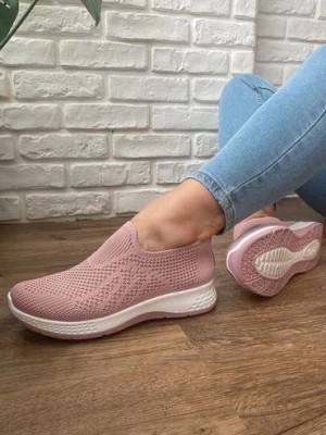 Zdjęcie produktu Sportowe buty sneakersy wsuwane różowe Kondor