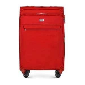 Zdjęcie produktu Średnia walizka miękka jednokolorowa czerwona Wittchen