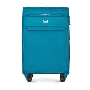 Zdjęcie produktu Średnia walizka miękka jednokolorowa turkusowa Wittchen