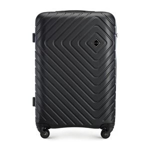 Zdjęcie produktu Średnia walizka z ABS-u z geometrycznym tłoczeniem czarna Wittchen