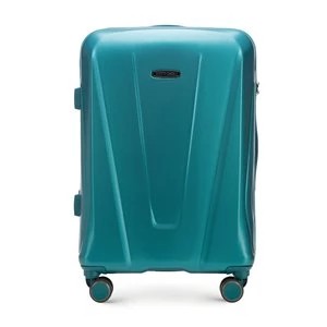 Zdjęcie produktu Średnia walizka z polikarbonu geometryczna niebieska Wittchen
