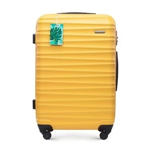 Zdjęcie produktu Średnia walizka z zawieszką żółta Wittchen