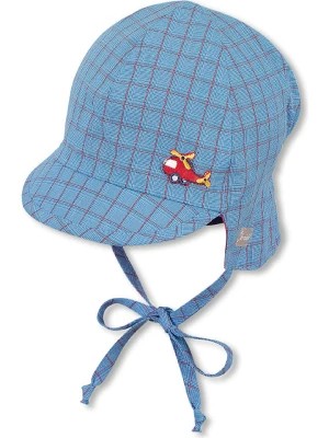 Zdjęcie produktu Sterntaler Dwustronna czapka w kolorze blękitno-czerwonym rozmiar: 43 cm