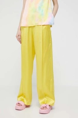 Zdjęcie produktu Stine Goya spodnie damskie kolor żółty szerokie high waist