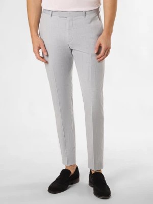 Zdjęcie produktu Strellson Męskie spodnie Bauksten - Madden2.0 Mężczyźni Super Slim Fit szary|niebieski w kratkę,