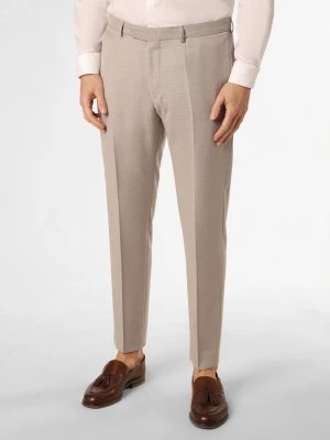 Zdjęcie produktu Strellson Spodnie - Kynd3 Mężczyźni Slim Fit beżowy wypukły wzór tkaniny,