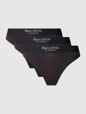 Zdjęcie produktu Stringi z elastycznym paskiem z logo w zestawie 3 szt. Marc O'Polo