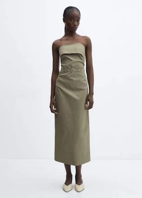 Zdjęcie produktu Sukienka bez ramiączek z paskiem Mango