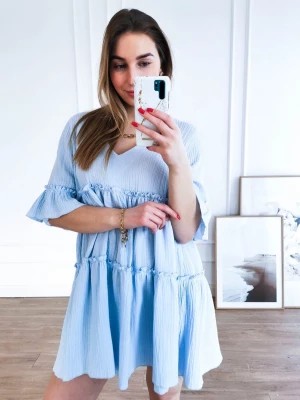 Zdjęcie produktu Sukienka Carrara muślinowa niebieska PERFE