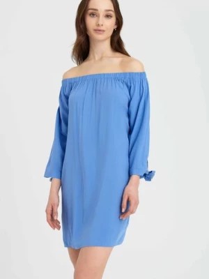 Zdjęcie produktu Sukienka damska typu hiszpanka niebieska Greenpoint