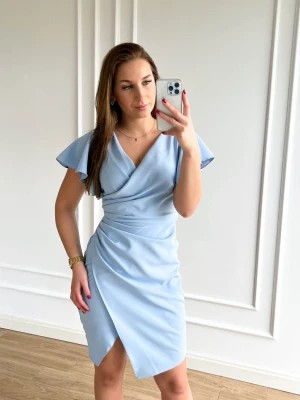 Zdjęcie produktu Lena Wybierz Rozmiar Większą błękitna elegancka sukienka PERFE