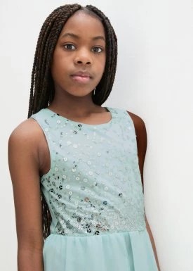 Zdjęcie produktu Sukienka dziewczęca na uroczyste okazje z tiulową wstawką bonprix