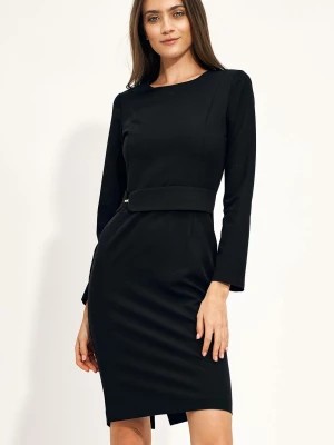 Zdjęcie produktu Sukienka elegancka ołówkowa dopasowana czarna długi rękaw Nife