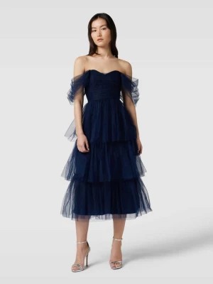 Zdjęcie produktu Sukienka koktajlowa z odkrytymi ramionami Lace & Beads