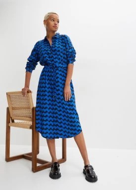 Zdjęcie produktu Sukienka koszulowa midi ze zrównoważonej wiskozy bonprix