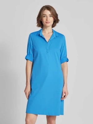 Zdjęcie produktu Sukienka koszulowa o długości do kolan w jednolitym kolorze ROBE LÉGÈRE