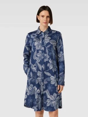 Zdjęcie produktu Sukienka koszulowa o długości do kolan z kwiatowym nadrukiem model ‘Gracia’ 0039 italy