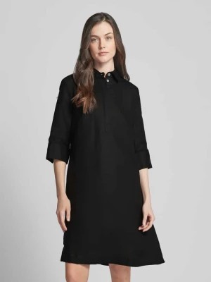 Zdjęcie produktu Sukienka koszulowa o długości do kolan z lnu w jednolitym kolorze Christian Berg Woman