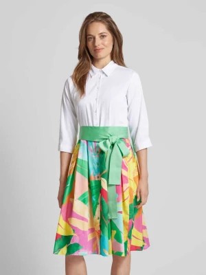 Zdjęcie produktu Sukienka koszulowa o długości do kolan z wiązanym paskiem milano italy