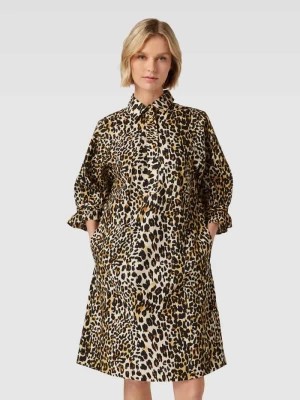 Zdjęcie produktu Sukienka koszulowa o długości do kolan ze zwierzęcym nadrukiem Christian Berg Woman