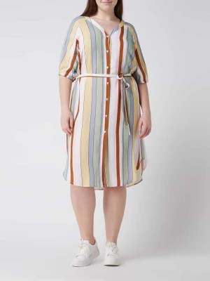 Zdjęcie produktu Sukienka koszulowa PLUS SIZE z wiskozy model ‘New Denizia’ ONLY CARMAKOMA