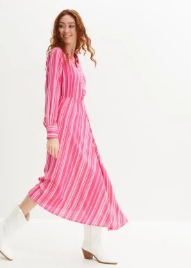 Zdjęcie produktu Sukienka koszulowa z asymetryczną linią dołu bonprix