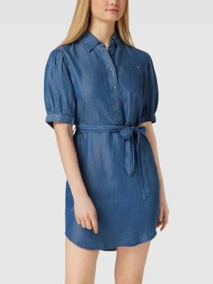 Zdjęcie produktu Sukienka koszulowa z imitacji denimu model ‘GLENNI’ Pepe Jeans