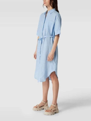 Zdjęcie produktu Sukienka koszulowa z lnu z paskiem w talii Gant