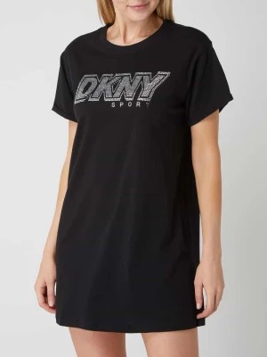 Zdjęcie produktu Sukienka koszulowa z logo z kamieni stras DKNY PERFORMANCE
