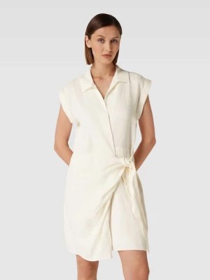 Zdjęcie produktu Sukienka koszulowa z mieszanki lnu w stylu kopertowym Tommy Hilfiger