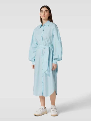 Zdjęcie produktu Sukienka koszulowa z tasiemką w talii model ‘Kameran’ HUGO