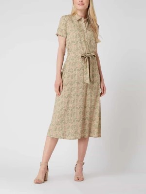 Zdjęcie produktu Sukienka koszulowa z wiskozy z paskiem w talii montego