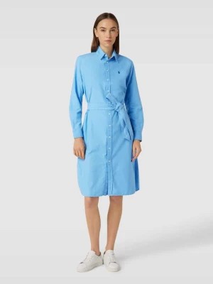 Zdjęcie produktu Sukienka koszulowa z wyhaftowanym logo i wiązanym paskiem model ‘CORY’ Polo Ralph Lauren