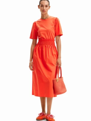 Zdjęcie produktu Sukienka łączona midi w jednolity deseń Desigual