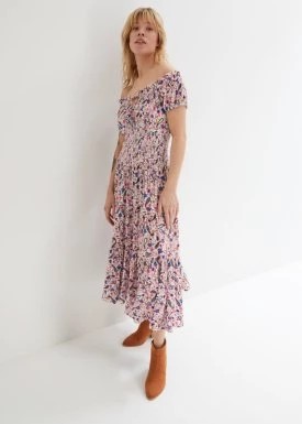 Zdjęcie produktu Sukienka letnia z dekoltem carmen bonprix